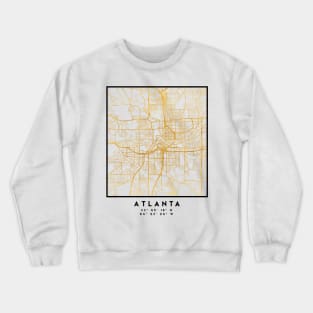 ATLANTA GEORGIA CITY STREET MAP ART Crewneck Sweatshirt